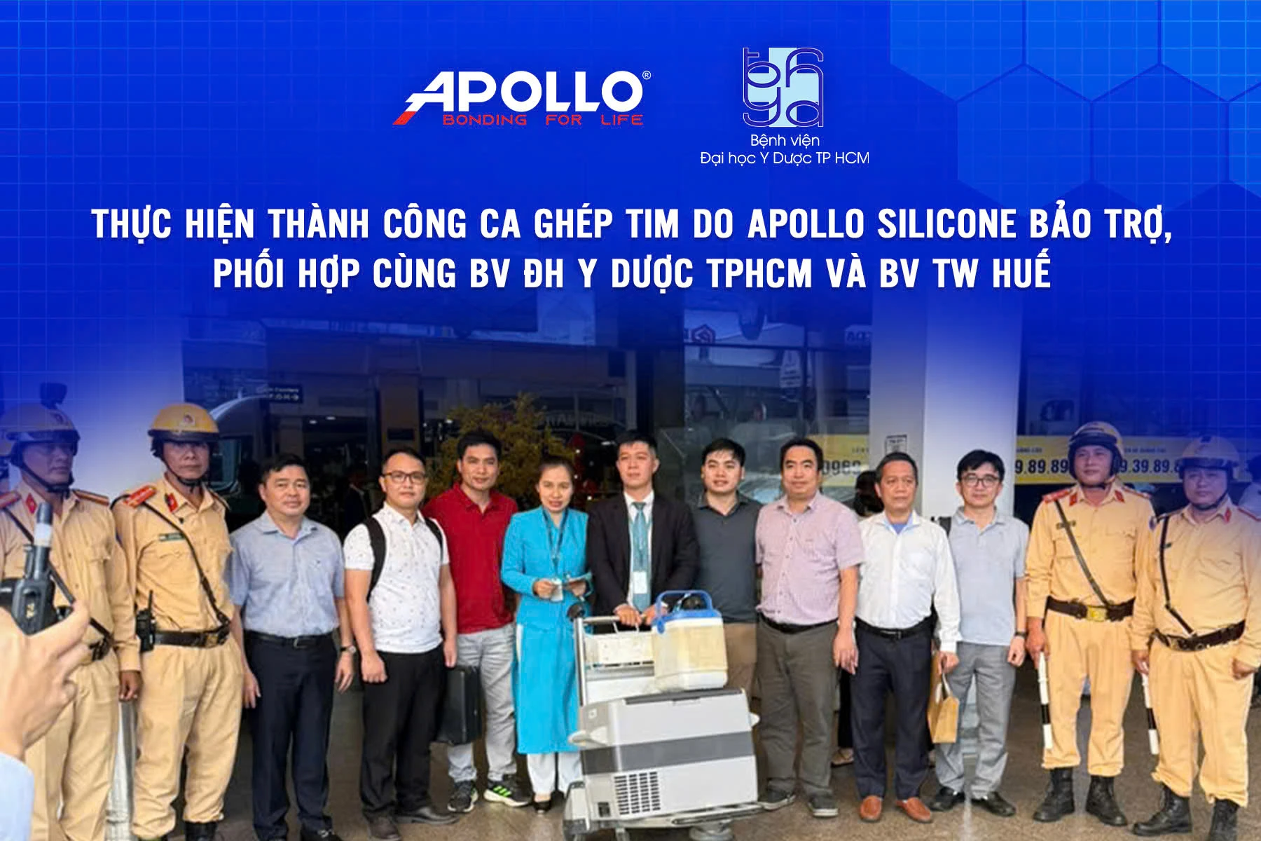 Thực hiện thành công ca ghép tim do Apollo Silicone bảo trợ chi phí hồi sức tạng